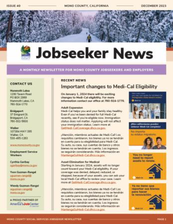 Jobseeker News December Cover